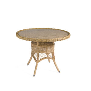 Mesa Comedor pulut "Wicker" con cristal 5 mm.