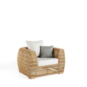 Sillón rattan "Icarus" tapizado
