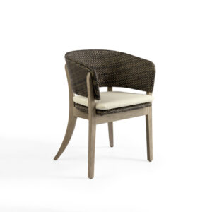Sillón Comedor madera caoba & loom índigo "Rustic Old"