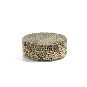Mesa Centro Redonda "Driftwood Avantgarde" 120 diámetro